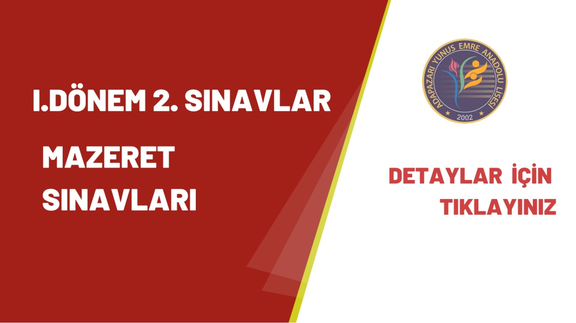 Mazeret Sınavları 