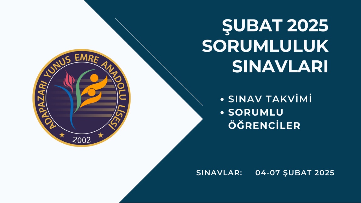 Şubat 2025 Sorumluk Sınav Takvimi